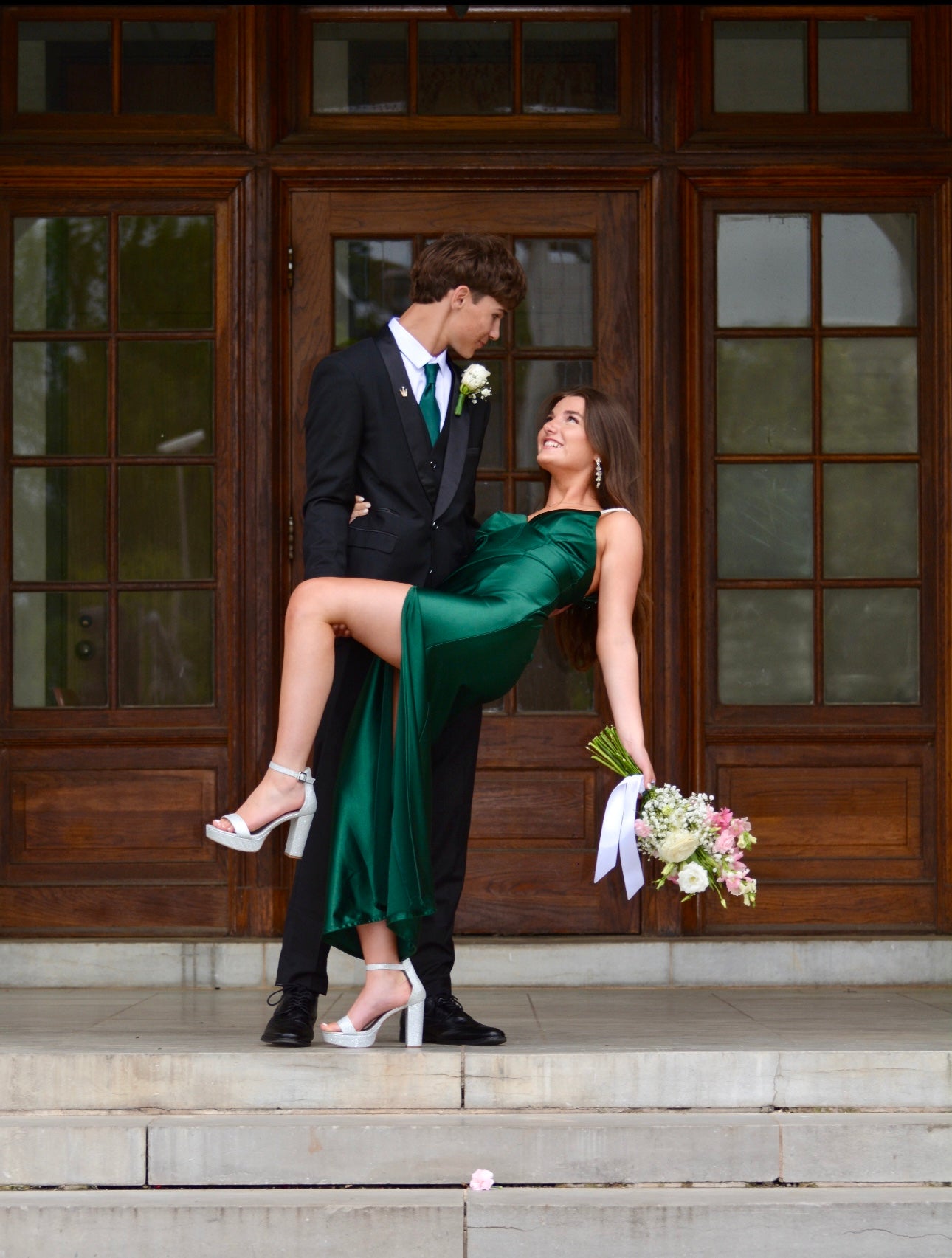 Small Premium Bouquet & Boutonniere Combo